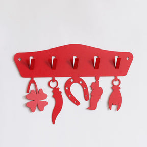 Portachiavi da muro Tocca Ferro Arti & Mestieri in metallo rosso