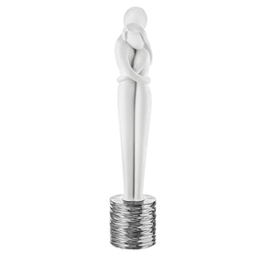 Scultura coppia stilizzata Bongelli Preziosi in argento moderno 20 cm