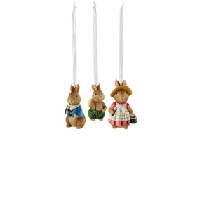 Set 3 pendagli coniglietti Villeroy & Boch in poliresina 7 cm