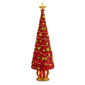 Albero di Natale Palais Royal in resina rossa altezza 43 cm