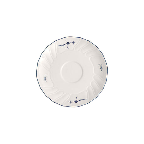 Piattino caffè Villeroy & Boch in porcellana bianca decorata 14 cm