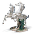 Scultura Cavalli Liberi Come Il Vento Lladrò in porcellana 53x47 cm