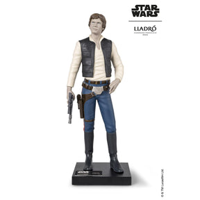 Scultura Han Solo Lladrò in porcellana dettagliata 39x14 cm