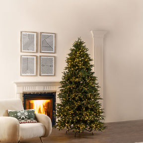 Albero di Natale Cristallo EDG in PE e PVC con luci LED 210 cm