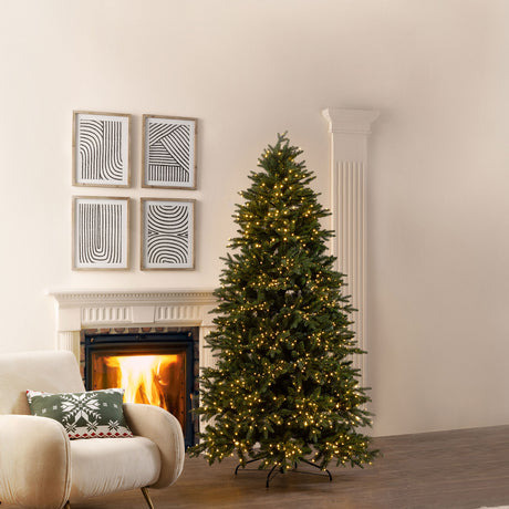 Albero di Natale Cristallo EDG in PE e PVC con luci LED 210 cm
