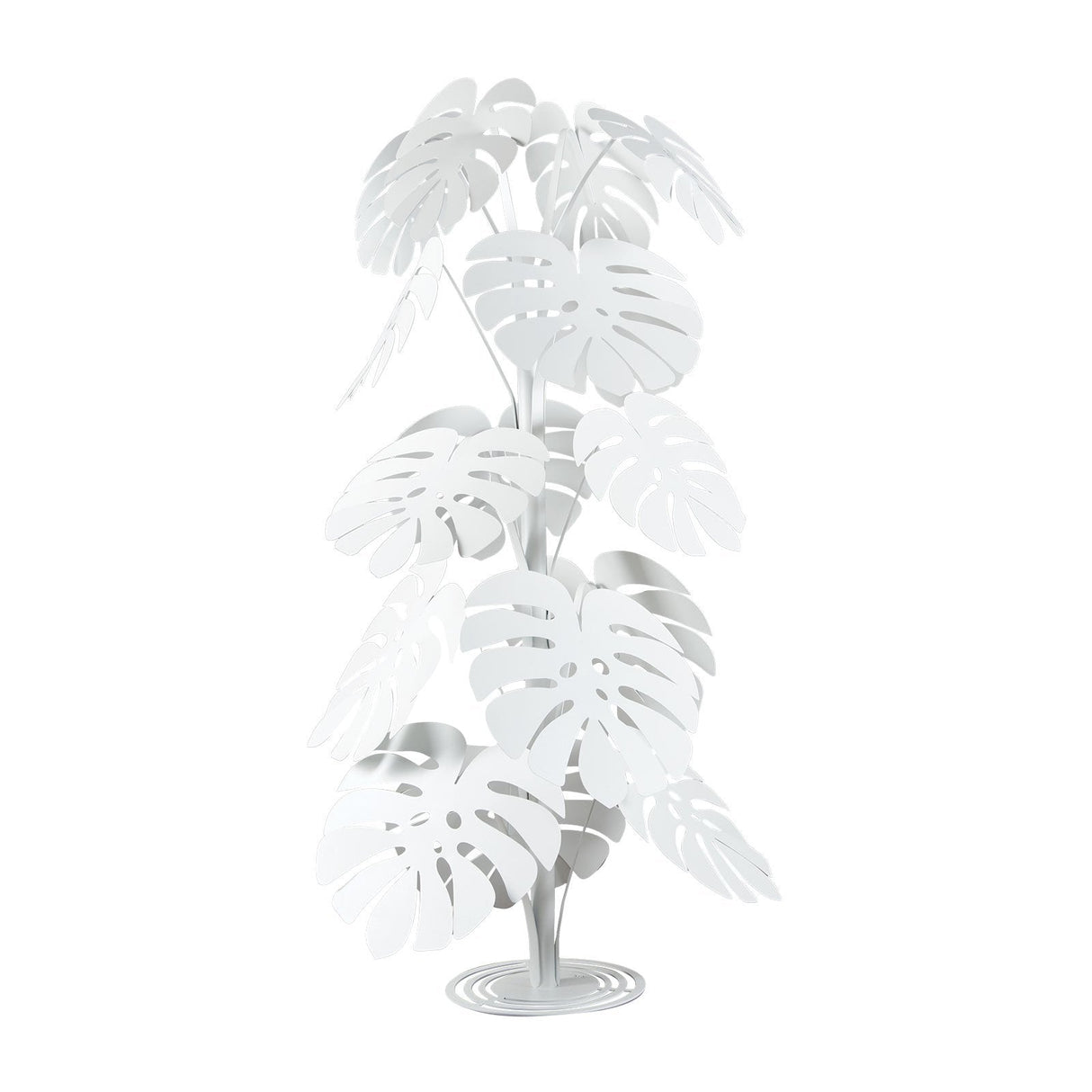 Pianta ornamentale Monstera Arti e Mestieri in metallo bianco grande
