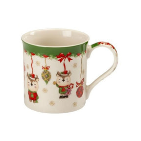Tazza mug natalizia Noel by Lamart in porcellana con decoro renna 350 ml
