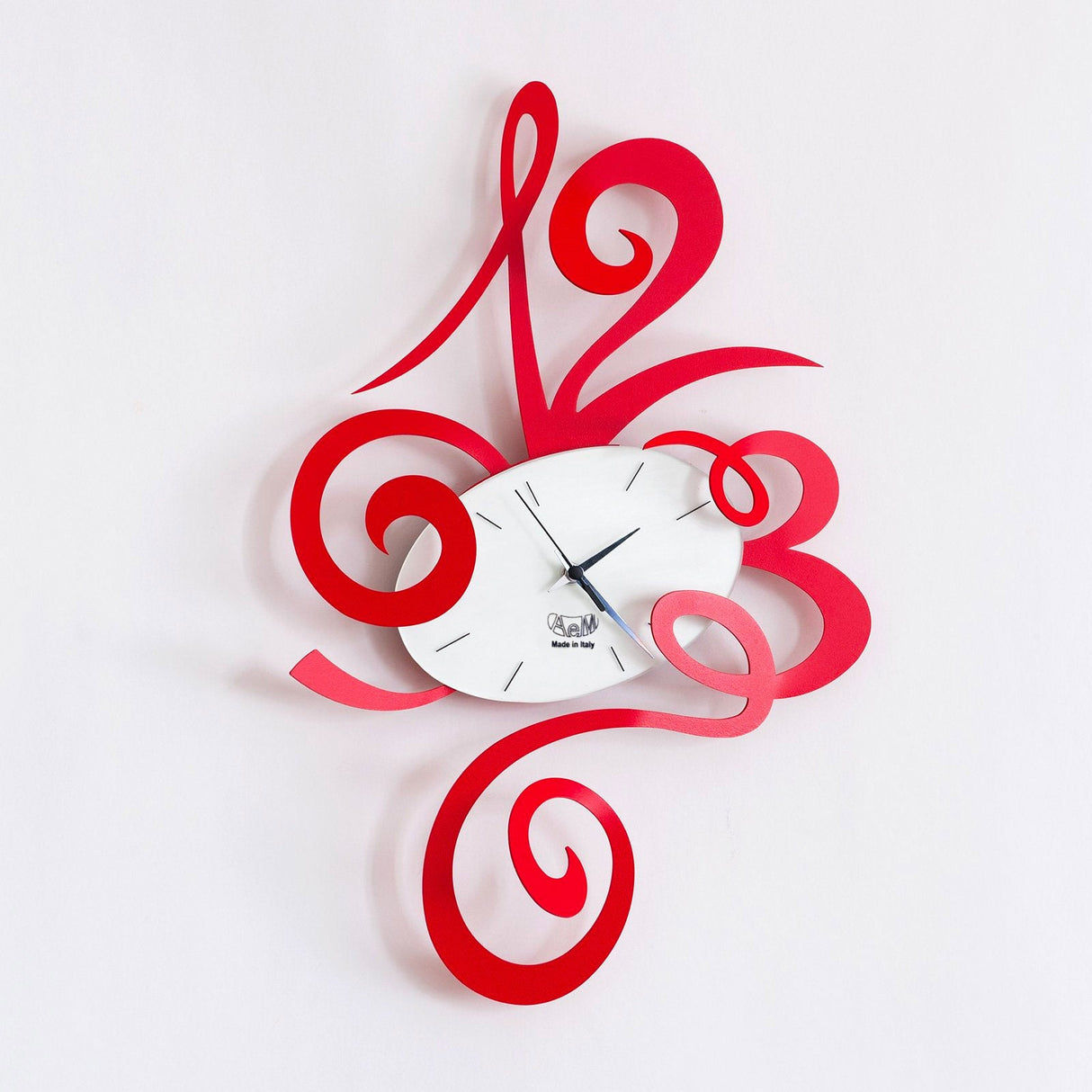 ARTI & MESTIERI Orologio da Parete di Design Robin Piccolo Rosso
