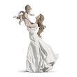 Statuetta Madre con Bebè Lladrò in porcellana decorata 46x29 cm