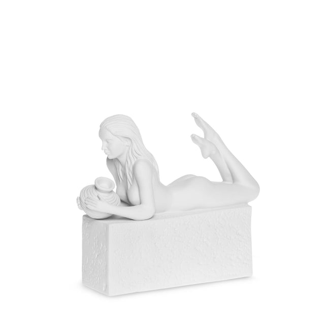 Statuetta Zodiaco Acquario Christel by Sommer in porcellana satinata 18 cm