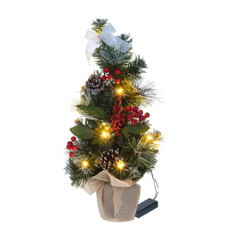 Albero di Natale da tavolo Bianchi Dino con 10 LED altezza 50 cm