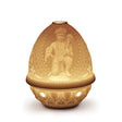 Litofania Hanuman Lladrò in porcellana traslucida incisa 12x9 cm