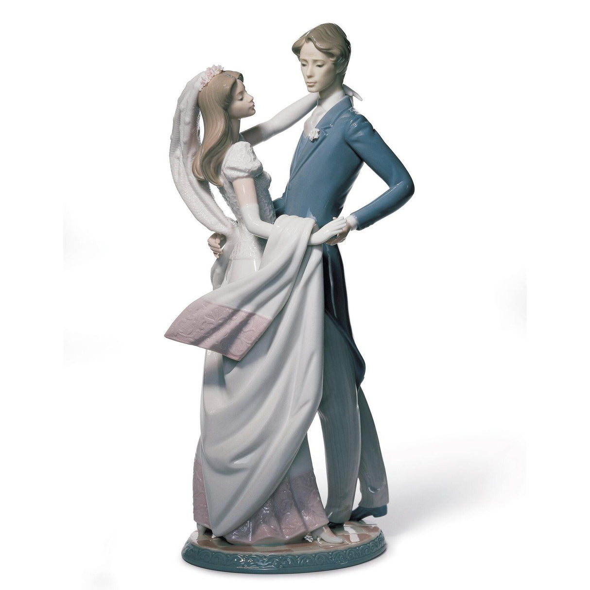 Statuina Ballo di Nozze Lladrò in porcellana lucida 37x16 cm
