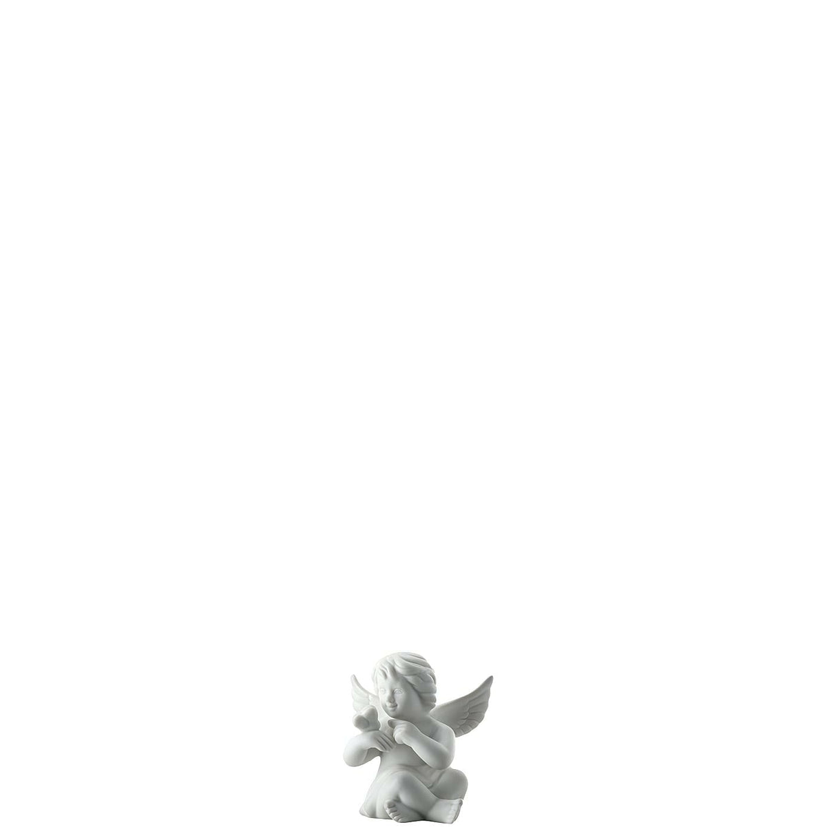 Statuina Angelo con Farfalla Rosenthal in porcellana bianca 6,5 cm