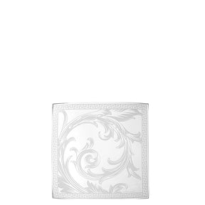 Coppa quadrata Arabesque Versace in cristallo trasparente 21x21 cm