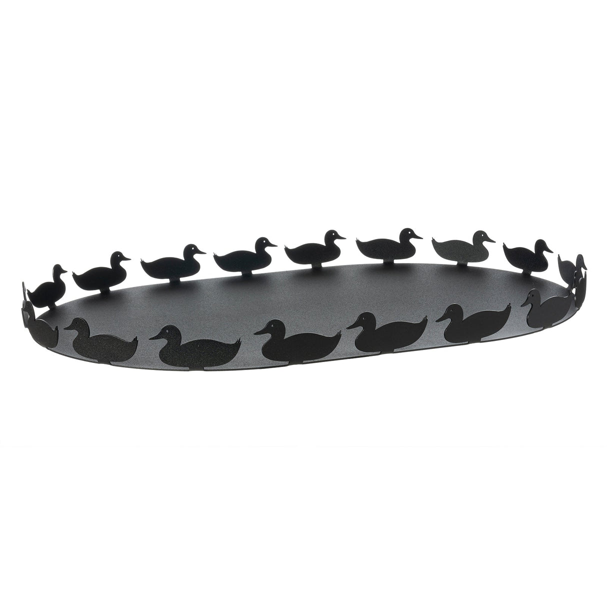 Vassoio Duck Arti & Mestieri in ferro nero design geometrico 45 cm