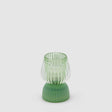 Lampada da tavolo Biforma EDG in vetro a righe verdi 13x9 cm