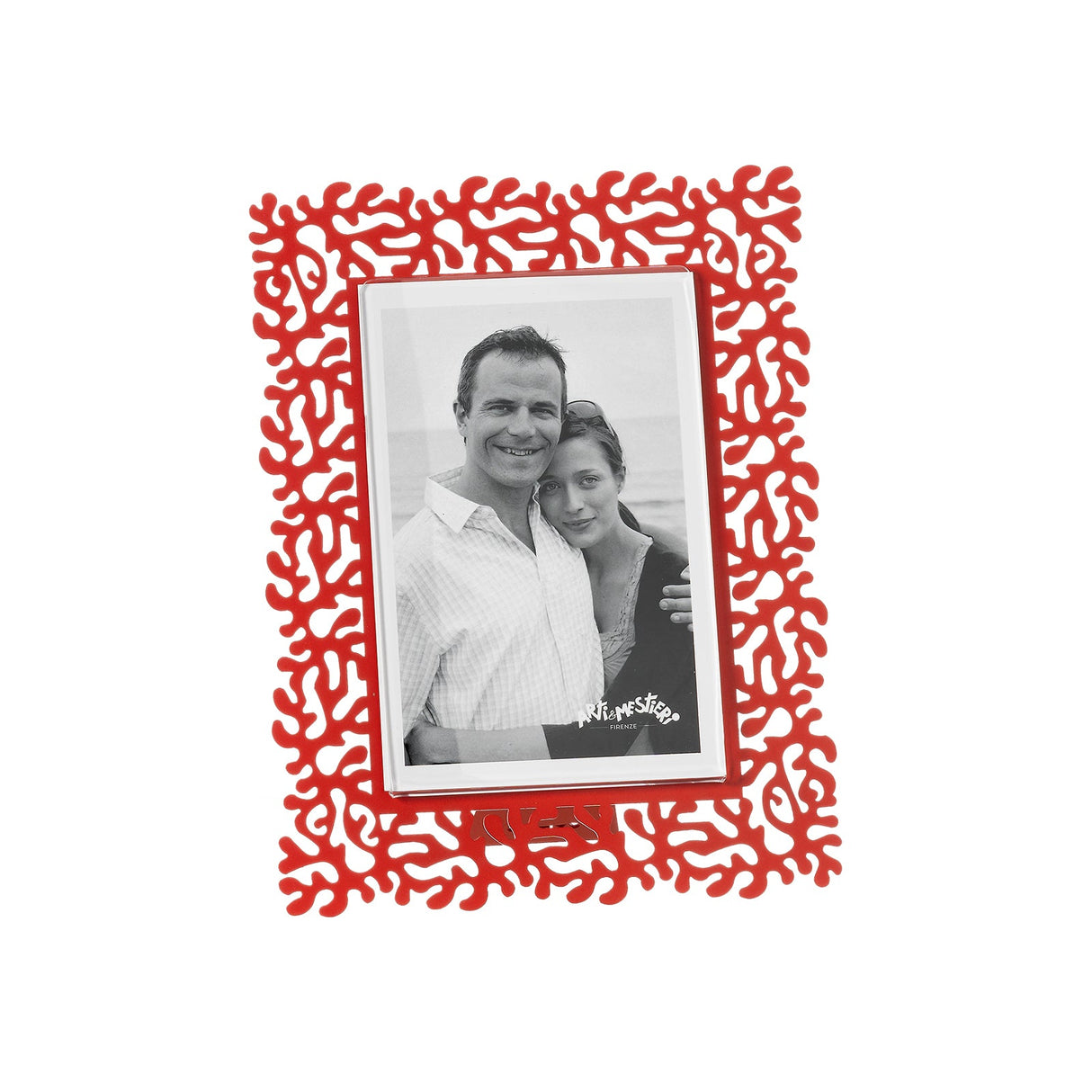 Portafoto Corallo Arti & Mestieri in ferro rosso 22x17 cm