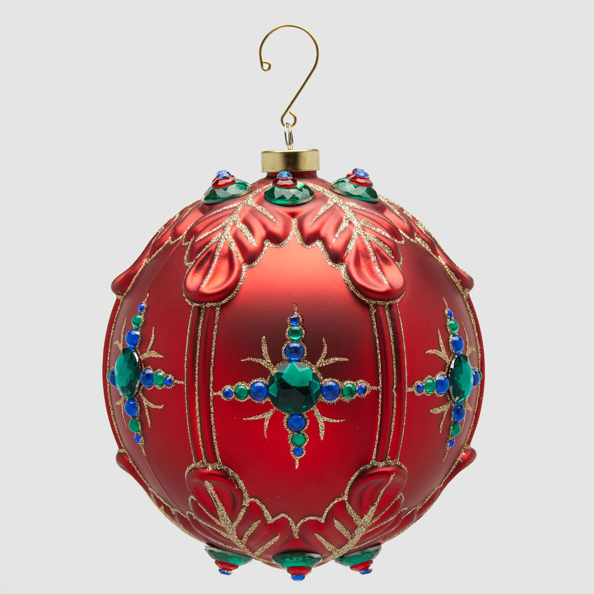 Pallina di Natale EDG Decogemme in vetro rosso 15 cm