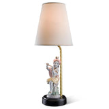 Lampada da tavolo Signore Krishna Lladrò in porcellana 52x20 cm
