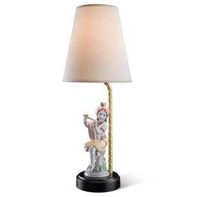 Lampada da tavolo Signore Krishna Lladrò in porcellana 52x20 cm