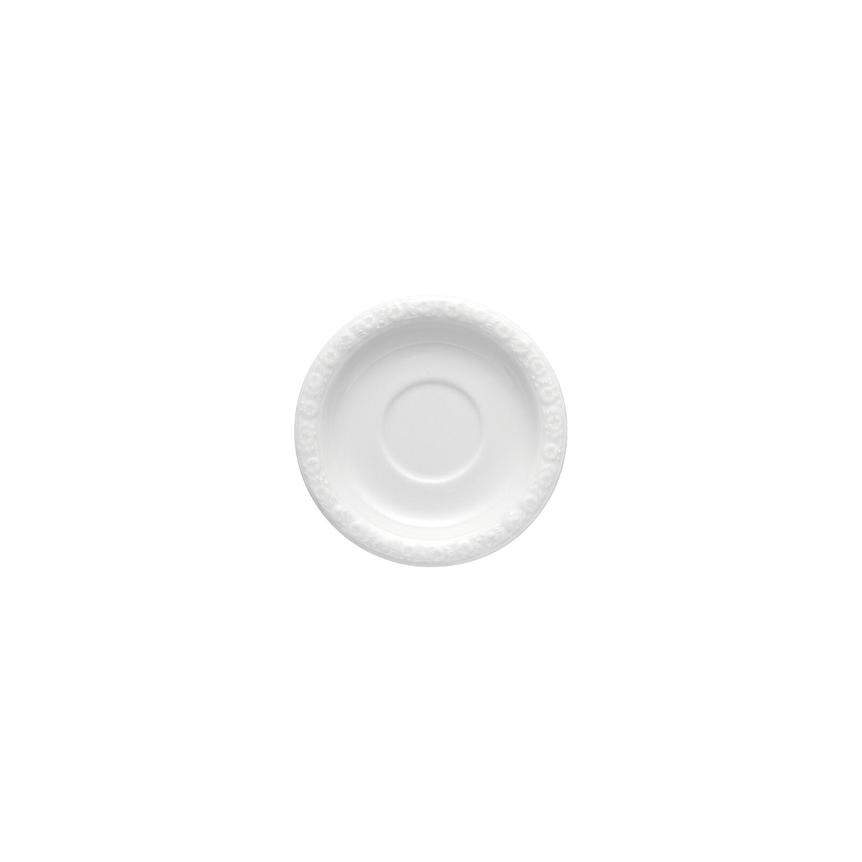 Piattino tazza espresso Rosenthal in porcellana bianca 12 cm