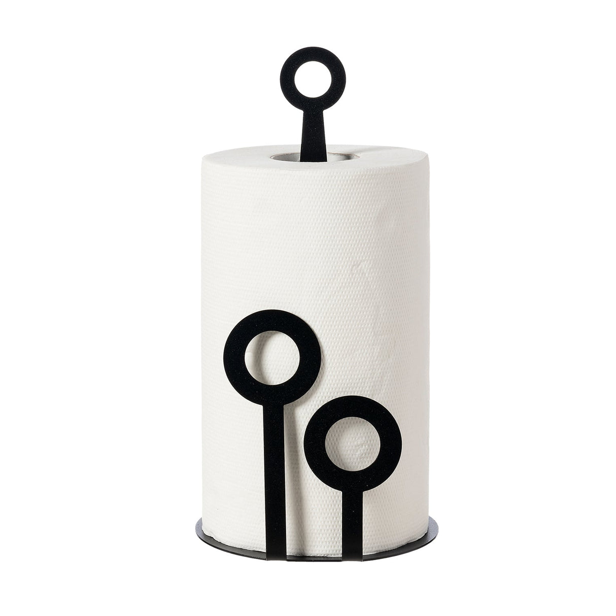 Portarotoli Bollicine Arti & Mestieri in ferro nero 30x15 cm