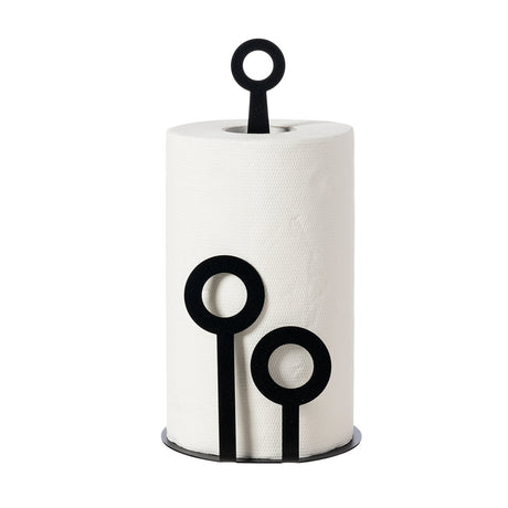 Portarotoli Bollicine Arti & Mestieri in ferro nero 30x15 cm