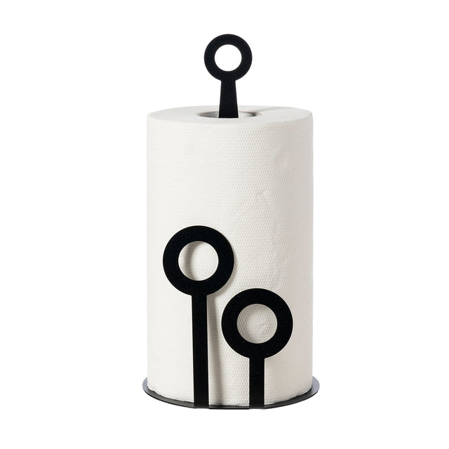 Portarotoli Bollicine Arti & Mestieri in ferro nero 30x15 cm