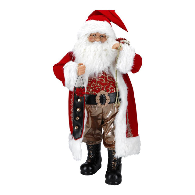 Babbo Natale Timstor in tessuto con sacco regali altezza 82 cm