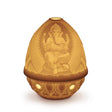 Litofania Lord Ganesha Lladrò in porcellana traslucida 12x9 cm