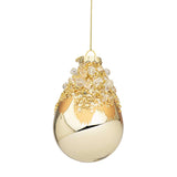 Addobbo goccia Gleeful Bizzotto in vetro color champagne 9 cm
