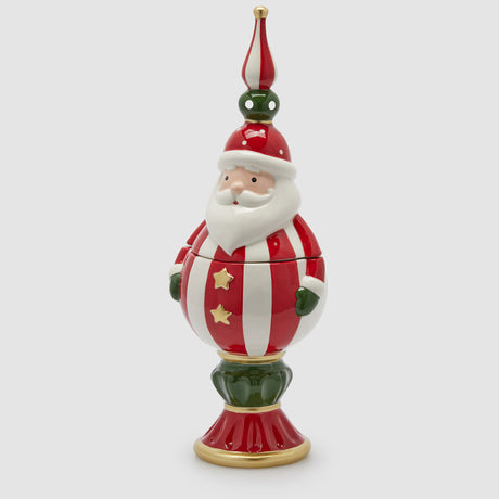 Contenitore Babbo Natale EDG in ceramica decorata 47x16 cm