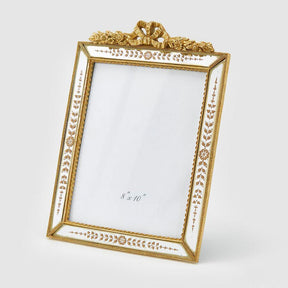 Portafoto specchio EDG in poliresina finitura oro 34x25 cm