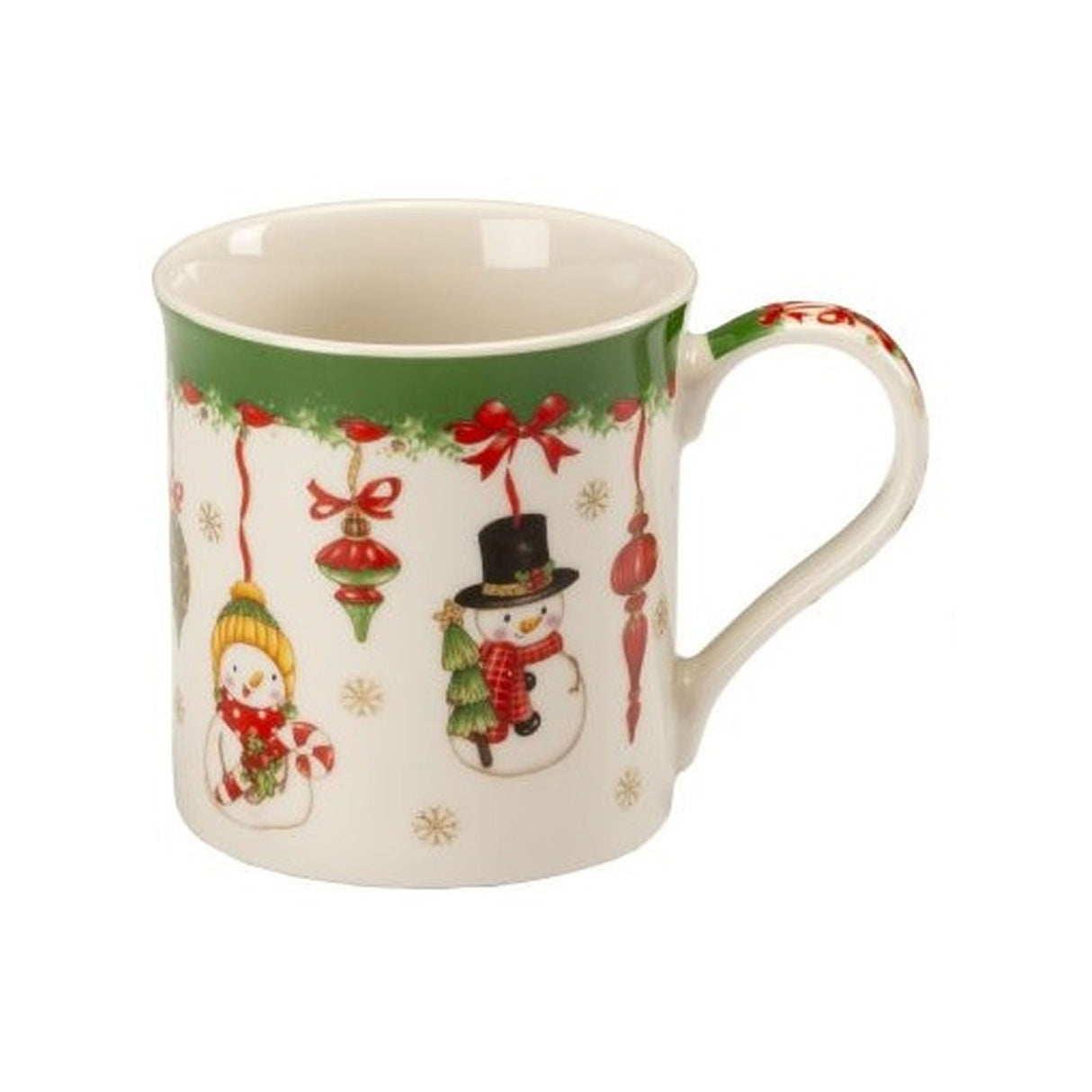 Tazza mug Noel con decoro pupazzo di neve in porcellana 350ml