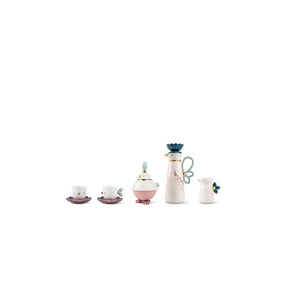 Set tazze caffè Kawki Lladrò in porcellana decorata design 29x68 cm