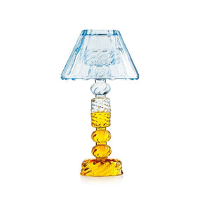 Candeliere Luxor Round Emò Italia in vetro celeste 26 cm