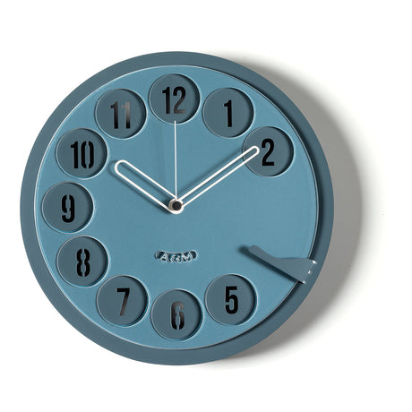 Orologio Call Me Arti & Mestieri in ferro e plexiglass blu 30x30 cm