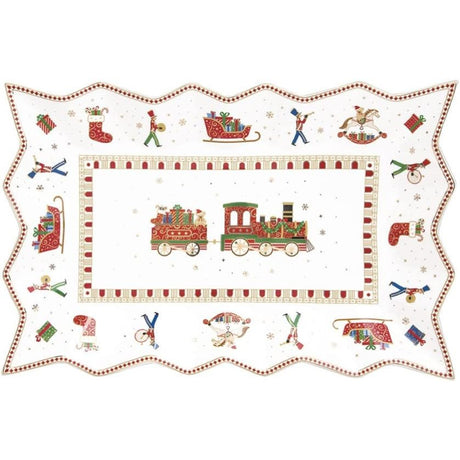 Piatto da portata Polar Express Easy Life in porcellana 35x23 cm