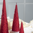 Candela cono Mascagni Casa in cera con decori in rilievo 20 cm