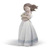 Statuetta Bimba Tenera Innocenza Lladrò in porcellana 18x6 cm