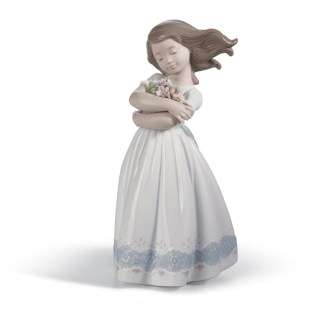 Statuetta Bimba Tenera Innocenza Lladrò in porcellana 18x6 cm