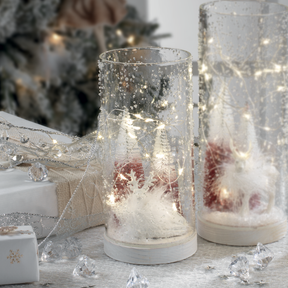 Bicchiere con LED Mascagni Casa in vetro decorato altezza 20 cm
