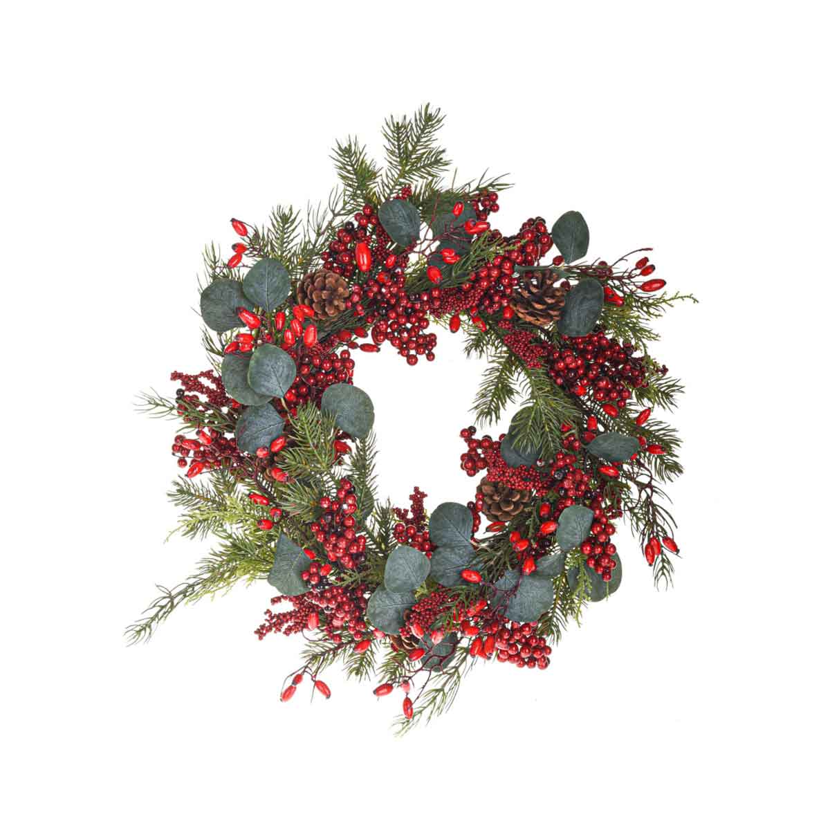 Ghirlanda con bacche rosse Bianchi Dino in materiale sintetico 50 cm