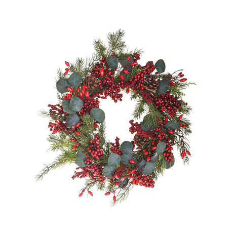 Ghirlanda con bacche rosse Bianchi Dino in materiale sintetico 50 cm