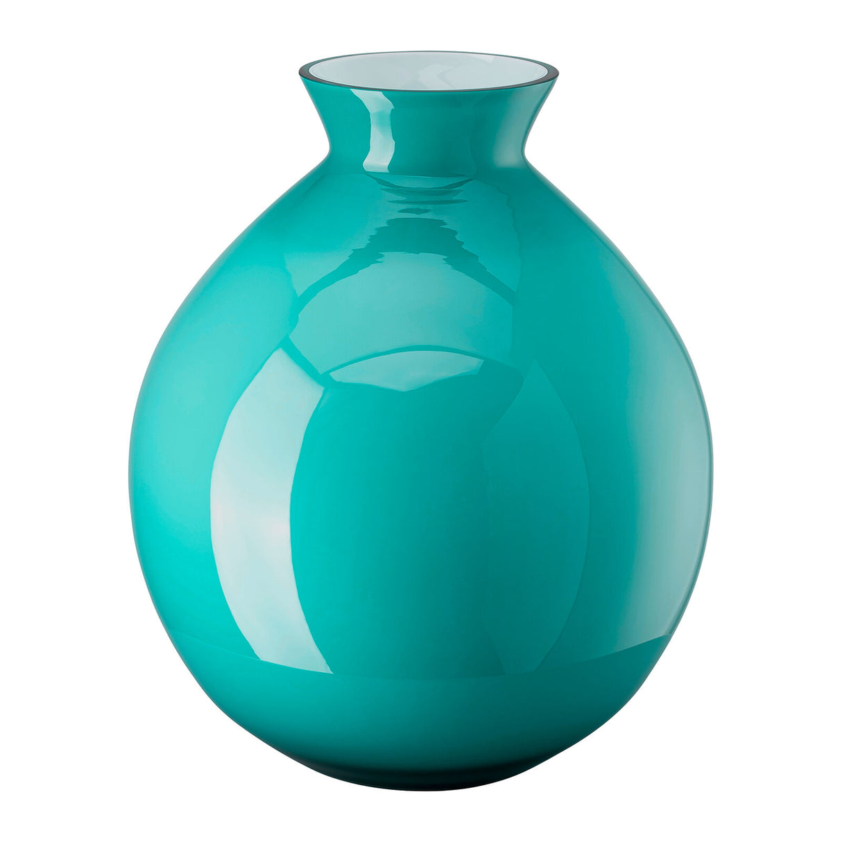 Vaso Silvana Rosenthal in vetro verde acqua altezza 33 cm