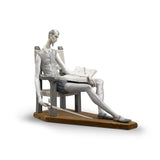 Scultura Don Chisciotte Lladrò in porcellana lucida 40x48 cm