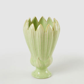 Vaso Freaky tulipano EDG in ceramica verde salvia 26,5x16 cm